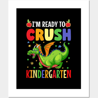 I'm ready to crush kindergarten funny back to School Posters and Art